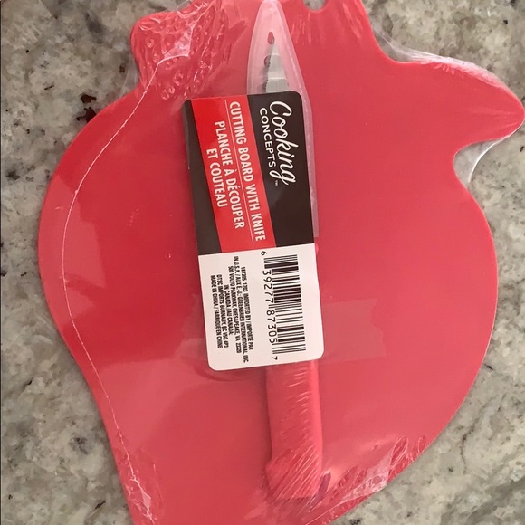 Cooking Concepts Cutting Board With Knife Red 2 pk - Picture 4 of 4
